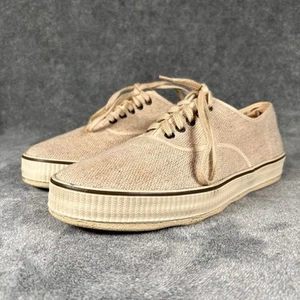 Tommy Bahama Hookline Sinker Raw Silk Jute Linen Sneakers Men’s 10.5 Beige - Picture 1 of 15