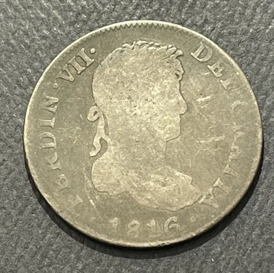 Mexico 1816-MoJJ 4 Reales Silver Coin: Ferdinand VII - Image 1 of 2