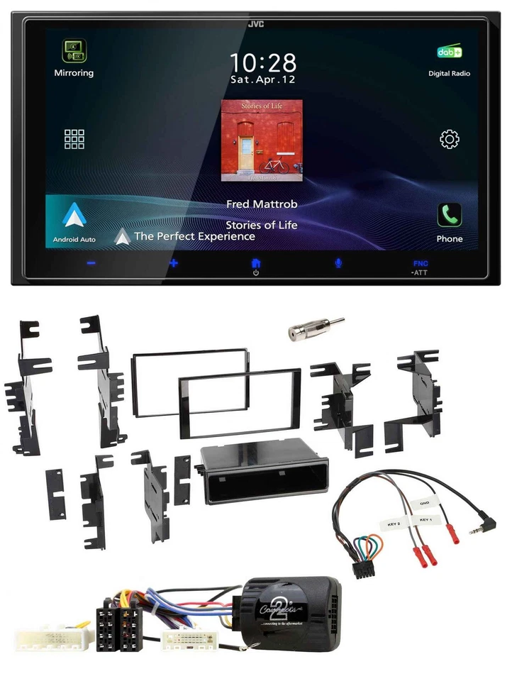 JVC USB Bluetooth 2DIN DAB Lenkrad Autoradio für Nissan Tida ab 2008 Titan ab 20 - Bild 1 von 4