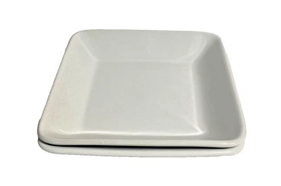 Pampered Chef Simple Additions Square Plates 7" Set of 2 Versatile Appetizer Dis - Image 1 of 3