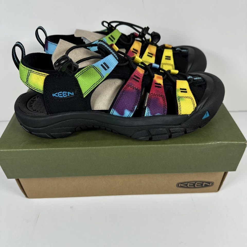 Keen Newport Retro Water Sandals Shoes Womens Size 7.5 Rainbow Tie Dye 1018822