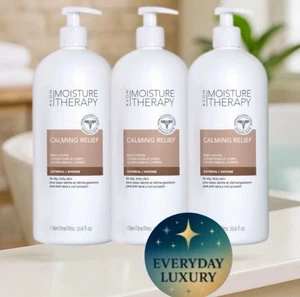 (3) Avon Moisture Therapy Calming Relief -Dry Itchy Skin Body Lotion 33.8 Oz - Picture 1 of 4