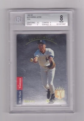 1993 Upper Deck SP DEREK JETER Foil #279 Premier Prospects Beckett 8 RC + BÔNUS - Imagem 1 de 4