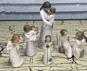 5 Willow Tree Engel Figuren Lot Zärtlichkeit Sommer Umarmung Herz Seele Denken - Bild 1 von 14