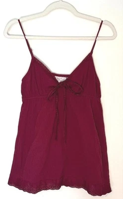 Girl Krazy - Top Cami Borgoña Encaje - Talla M Foto 1 de 4