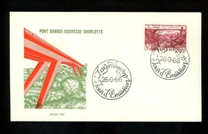 Postal History Luxembourg FDC #444 Grand Duchess Charlotte Bridge, 1966  - Picture 1 of 2
