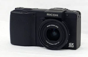 Ricoh GX200 Compact Digital Camera 12.1MP Black Used Sold As-is - Picture 1 of 3