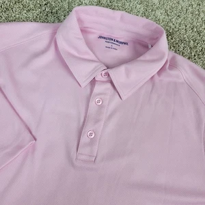 Johnston & Murphy Performance Herren Large Pink AOP Punkte Stretch Polo SS - Bild 1 von 6