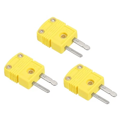 3 x K Type Thermocouple Wire Connectors Male Plug Adapter 220°C 428°F - image 1 of 4