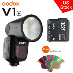 US Godox V1-F 2.4G TTL HSS Flash Speedlite Light+ X2T-F Trigger Kit For Fujifilm - Picture 1 of 12