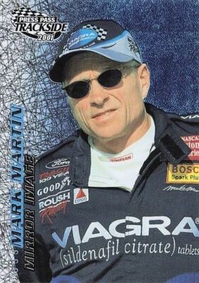 2001 Press Pass NASCAR Racing Trackside Mirror Image #MI6 Mark Martin - Image 1 of 3