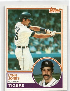 1983 Topps #483 Lynn Jones  Detroit Tigers MLB Vintage Baseball Card