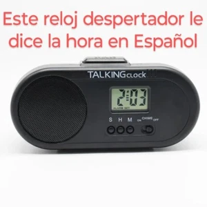 TALKING SPANISH HUMAN VOICE SPEAKING Battery Power Snooze Alarm Clock LOUD ZZZZ - Picture 1 of 9