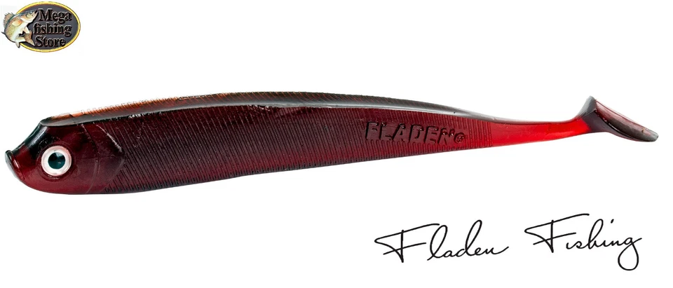 Fladen Spyder Shad Gummifisch Whine-Red 13cm/13g Hecht Zander Barsch Dorsch