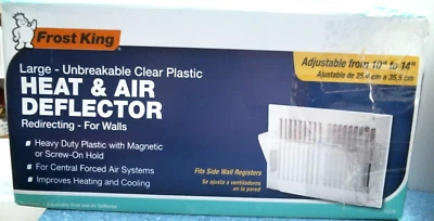 Deflector de calor y aire de plástico transparente irrompible grande Frost King (05330) FS Foto 1 de 3