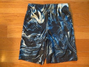 NEW JUMPING BEANS BLUE BLACK ABSTRACT SHORTS  MOISTURE WICKING SIZES 6, 7 - Picture 1 of 1