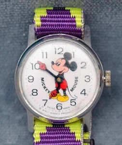 MICKY MOUSE WALT DISNEY PRODUCTIONS BRADLEY SWISS-MADE WATCH - AS-IS - Picture 1 of 3