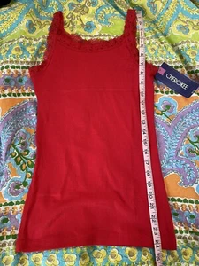 NEW juniors red Cherokee cotton undershirt tank top XL/TG - Picture 1 of 5