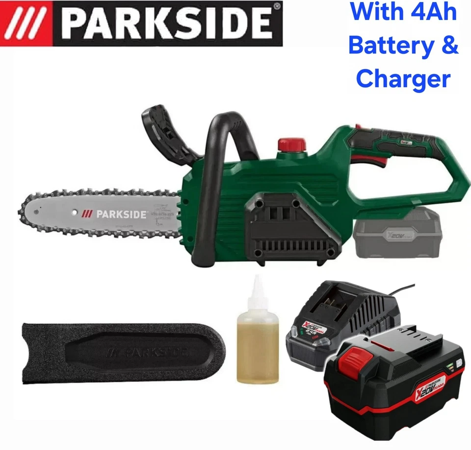 Parkside 20V Cordless Chainsaw - Bare Tool - Without Battery & Charger German qu