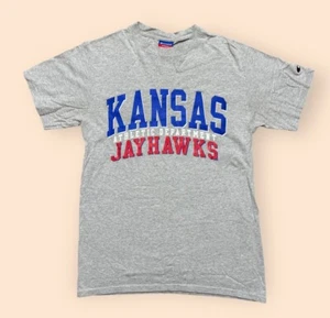Vintage Kansas Jayhawks Y2K Champion T-Shirt Herren Medium Gray 2000s - Bild 1 von 4