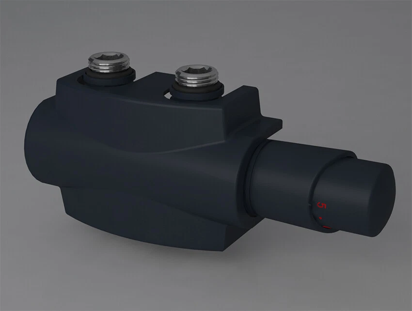 Multiblock Mittelanschluss Hahnblock Armatur Set Durchgang & Eck Thermostatkopf - Bild 1 von 1