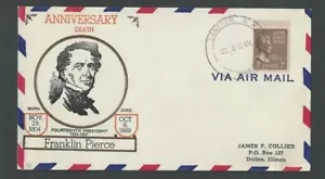 1958 7c Prexy #812 Sole Usage On Air Mail Cover From Concord NH W/Franklin----- - Picture 1 of 1