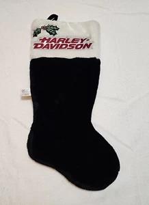 Vtg Harley Davidson Motorcycles Black 1998 Christmas Stocking Cavanagh Group Int - Bild 1 von 5