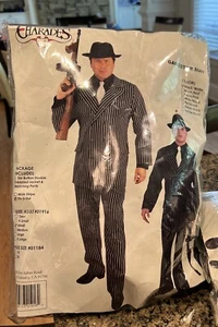 Gangster Suit Pinstripe Black & White Halloween Adult Costume Same Day Ship Sz S - Picture 1 of 5