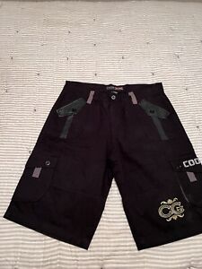 Coogi Cargo Shorts 36 CG 6 Pocket Snap Spell Out VTG Y2K Hip Hop