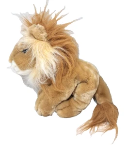 Vintage FAO Swartz Goldener Löwe mit Mähne realistisches Plüschtier Stofftier 12 Zoll - Bild 1 von 7