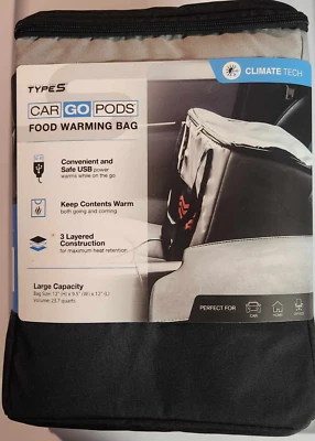 Car Go Pods USB Bolsa de Aquecimento de Alimentos para Carro, Casa e Escritório Dobrável com Alças Nova - Imagem 1 de 2
