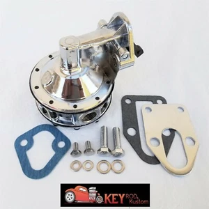 Small Block Chevy Chrome Fuel Pump 130 GPH 12-16 PSI HIGH VOLUME SBC 327 350 400 - Picture 1 of 6
