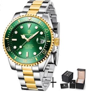 Men Mechanical Wristwatch Luxury Ceramic Bezel Automatic Watch Sapphire Glass Wa - Picture 1 of 11