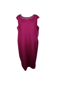 Maison Jules Purple Sleeveless Paneled Sciba Sheath Dress 24W - Picture 1 of 3