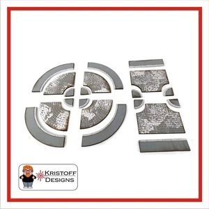 15mm WW2 Ecken & T Straßen und Gehwege MDF bemalt Gelände perfekt für Flammen  - Bild 1 von 3