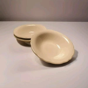 Juego de 3 cuencos de sopa/cereal festoneados blancos Homer Laughlin China - vintage y Ele - Imagen 1 de 2