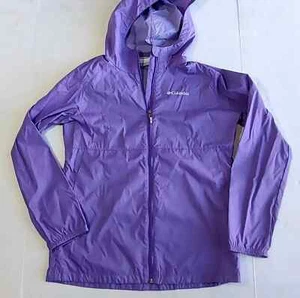 Columbia Rain Jacket Glennaker Youth XL 18-20 Purple Full Zip Windbreaker - Picture 1 of 2