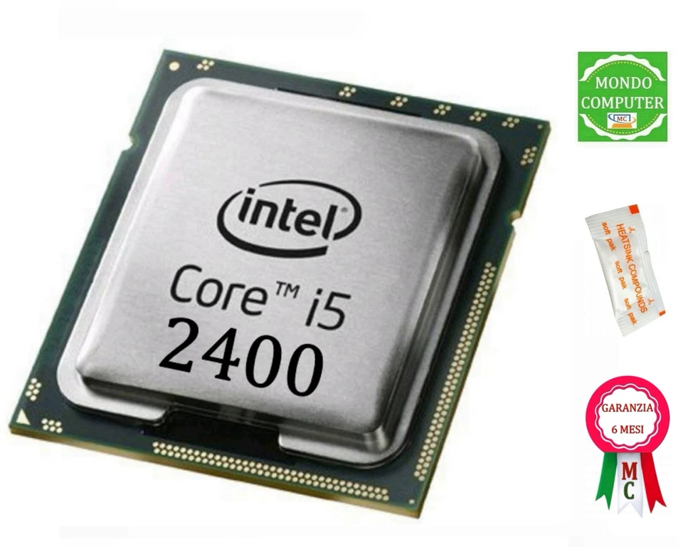 PROCESSORE SOCKET LGA 1155 INTEL CORE i5 2400 & SR00Q - Immagine 1 di 1