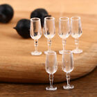 Set of 6 Pieces Cup Goblet Juice Glass Red Wine Glass for Dolls House KitchJF