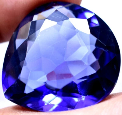 Lab Created 44.65 Ct Violet Blue Tanzanite GGL Certified Sparkling AAA+ Gemstone - Image 1 of 4