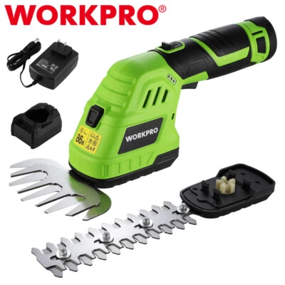 WORKPRO Tagliasiepi Portatile 12V Cesoia Erba Senza Fili 2 in 1 - Immagine 1 di 4