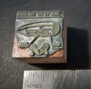 How to fix a Horn Antique letterpress PRINTING BLOCK - Picture 1 of 1