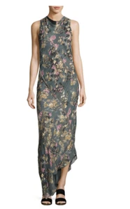 NWT $595 Haute Hippie Cecilia Floral Print Silk Maxi Dress Size 0 - Picture 1 of 2