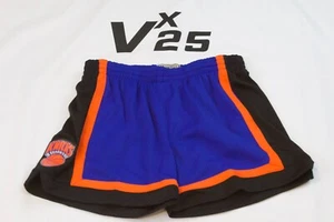 NEW Women's Authentic New York Knicks Shorts Mitchell And Ness Blue Size Large - Picture 1 of 7