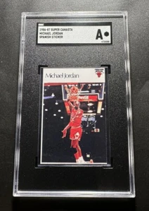 1986 Super Canasta NBA Stickers Michael Jordan SGC A Authentic Rookie RC HOF - Picture 1 of 2