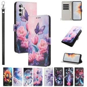 For Samsung Galaxy A16 A15 A14 A13 A56 PU Leather Pattern Flip Wallet Card Case - Picture 1 of 90