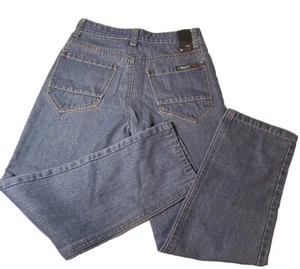 Y2K Southpole Blue Jeans Men’s 30x28 Black tab Red Screws Strait - Picture 1 of 17