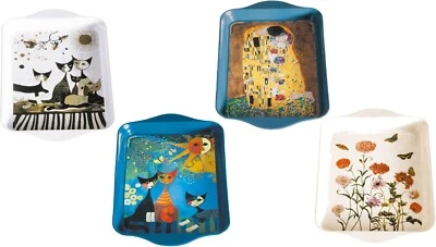 Serviertabletts Mini Tabletts von Fridolin  Metall  Auswahl 4 Motive - Bild 1 von 4