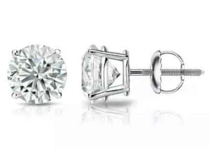 GIA 18000 $ 1,60 kt Rundschliff Diamant Ohrstecker 14 K Weißgold natürlich abgebaut - Bild 1 von 5