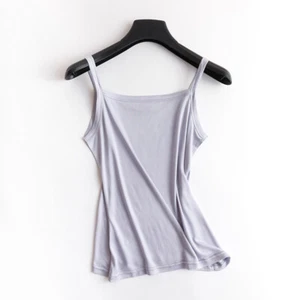 Women's Silk Camisole Blouse Mulberry Silk Tank Tops Cami Top Spaghetti KT3S16 - Picture 1 of 19